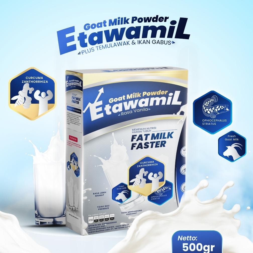 

ETAWAMIL WEIGHT GAIN - Susu Gemuk Penambah Berat Badan & Nafsu Makan Halal BPOM 500 gram Nugi
