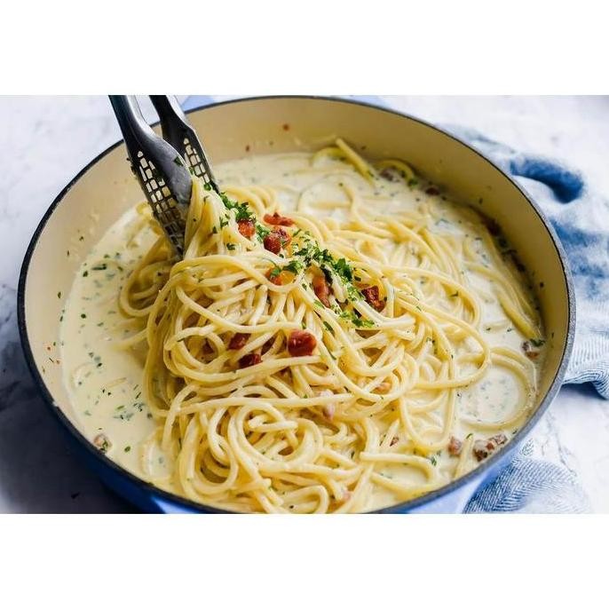 

Carbonara Cream Pasta Sauce Bumbu Saus Spaghetti Fettuccini Krim Itali 125gr Original Product HC