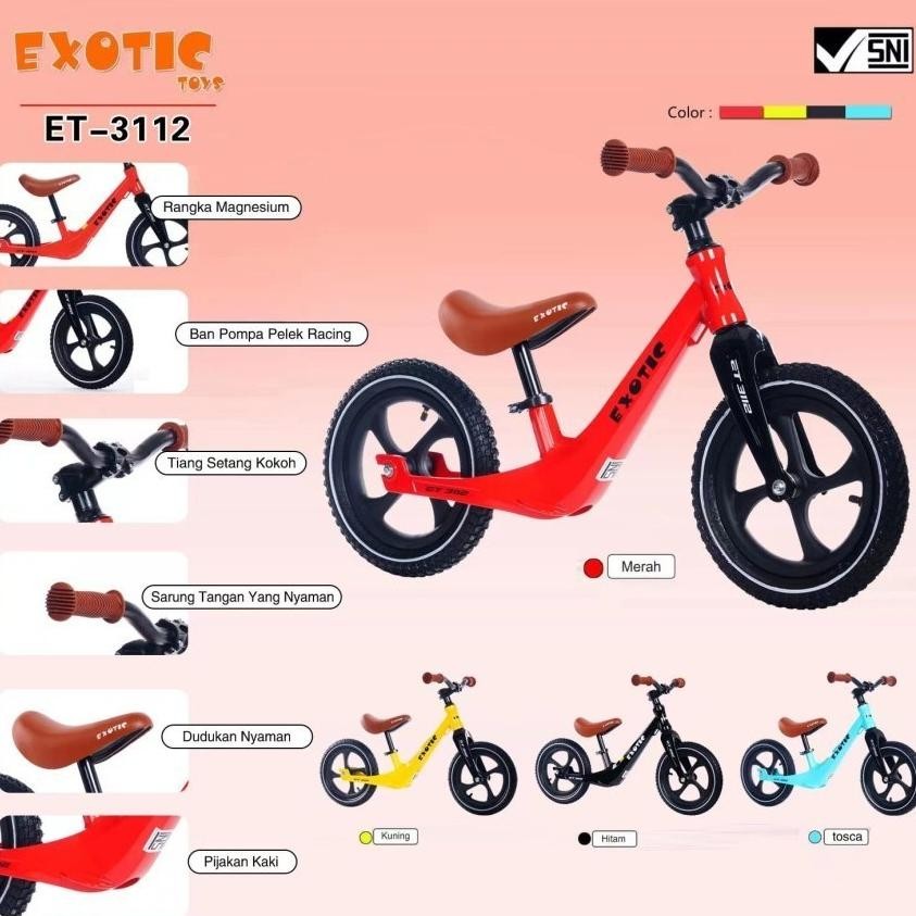 Terlaris Balance Bike Et Evergreen 2011 3110 3111 3112 Push Bike Sepeda Keseimbangan Sepeda Anak Kec
