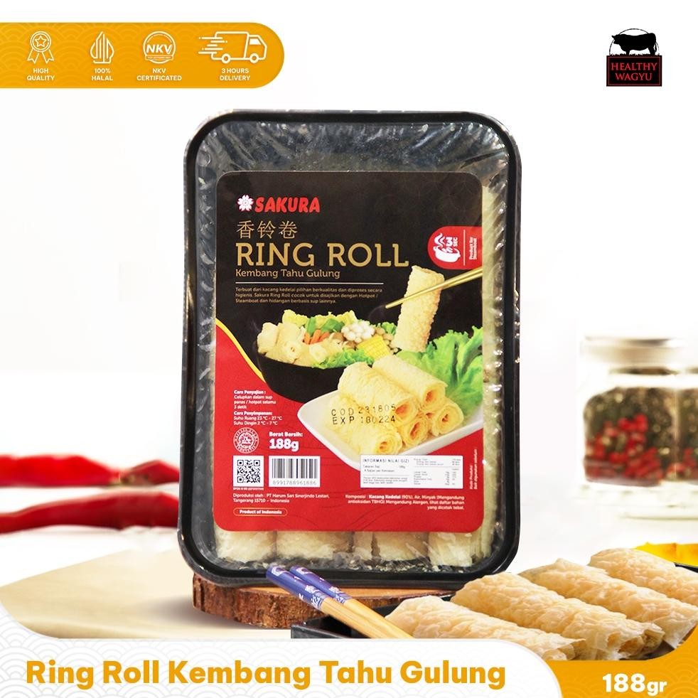 

Sakura Kulit Kembang Tahu Goreng Fried Bean Curd Ring Roll 188gr Healthy Wagyu Nugi