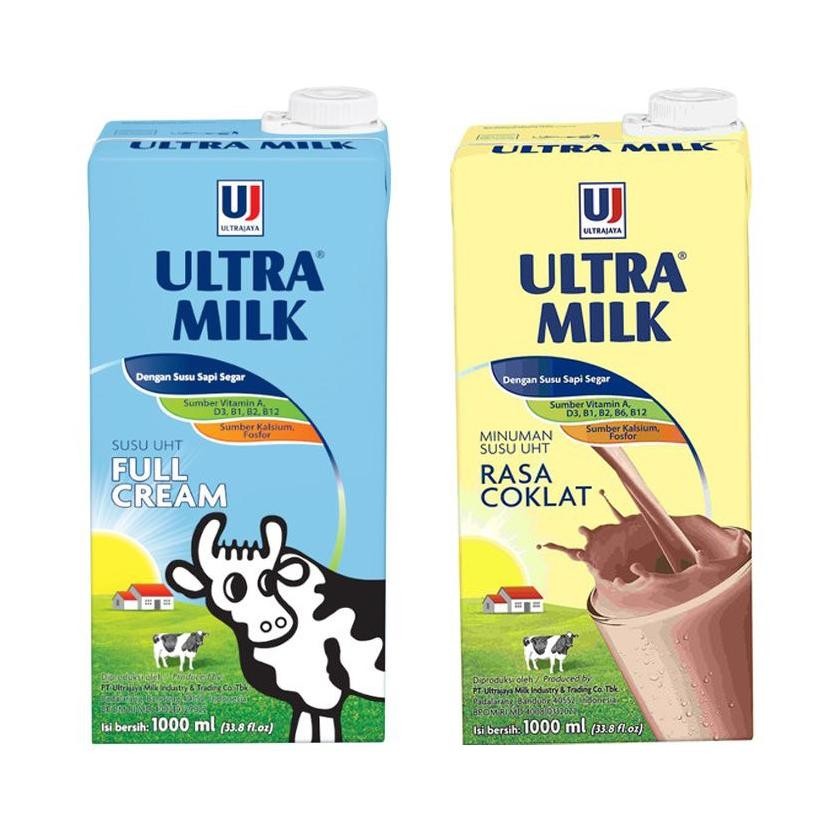 

Ultra Milk 1L - Plain - Cokelat Nugi