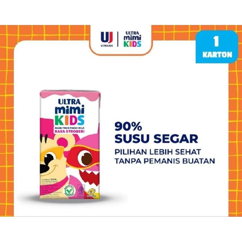 

SUSU ULTRA MIMI KIDS STROBERI 125 ML 125ML DUS KARTON / ULTRA MILK MIMI KIDS 125ML (1DUS ISI 40PCS) Nugi