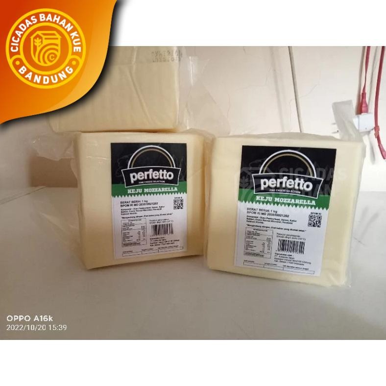 

Keju Mozzarella Perfetto 1kg Elastis Berkualitas Tinggi Nugi