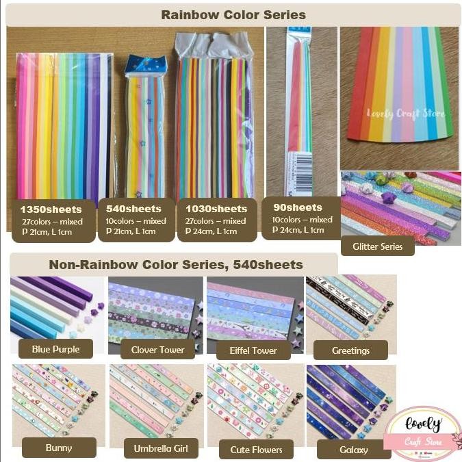 

DDM LovelyCraftStore | DIY 90/540 sheets/pack Star Origami Paper Kertas Origami Bintang Kertas Bintang Star Paper