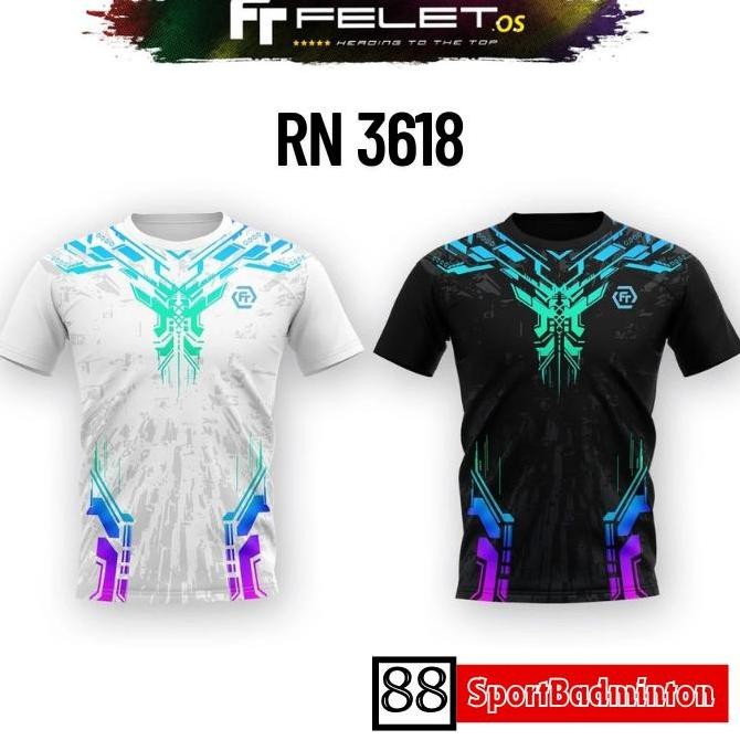 Felet RN 3618 Badminton T-shirt - Kaos Badminton Original Felet