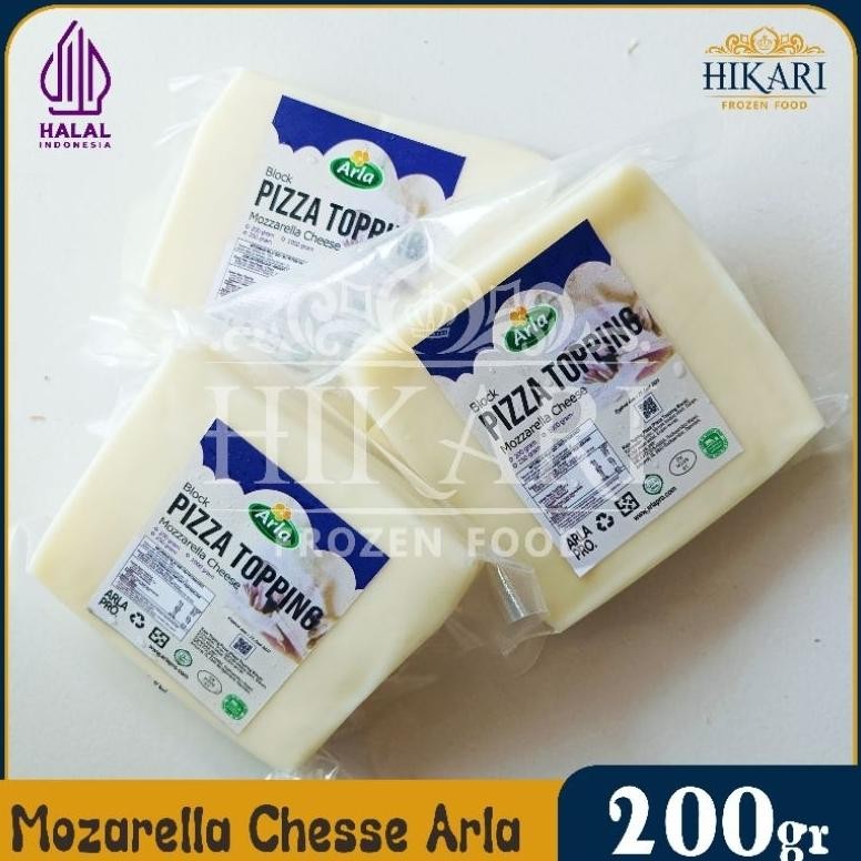 

Keju Mozzarella Arla Pizza Topping - Mozzarella Chesse 200gr - Halal New EXP Nugi