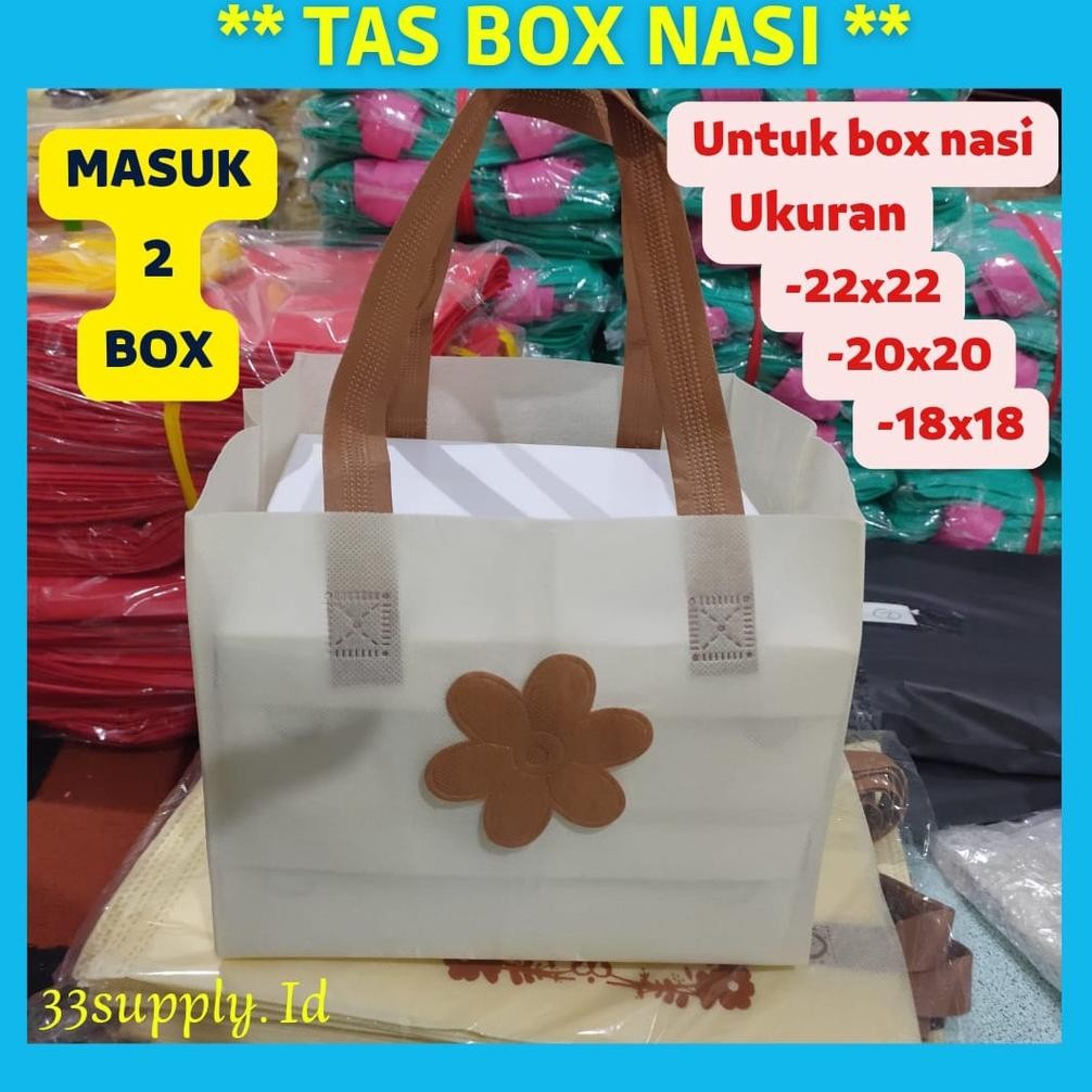 

Tas Box Nasi 22x22 20x20 Motif Bunga / Tas Kotak Nasi 22x22 20x20 / Tas Spunbond Box Kotak Nasi / Tas Hajatan 22x22 20x20 / Tas Syukuran / Tas Aqiqah / Goodie Bag Nugi
