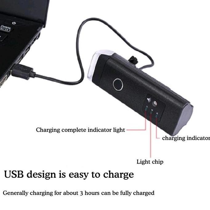 Lampu Sepeda LED USB Rechargeable XPG 350 Lumens