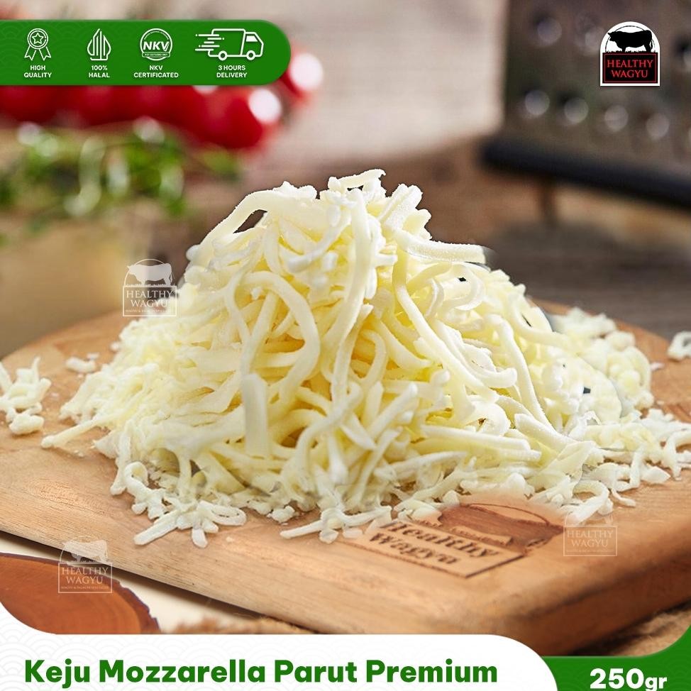 

Keju Mozarella Parut Daily Partners Shredded Cheese 250gr Healthy Wagyu Nugi
