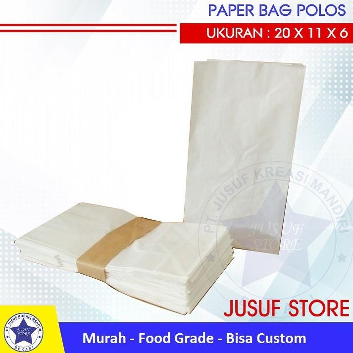 

Paper Bag | Kantong Polos Lipat Dalam Foodgrade Isi 250 Pcs Nugi