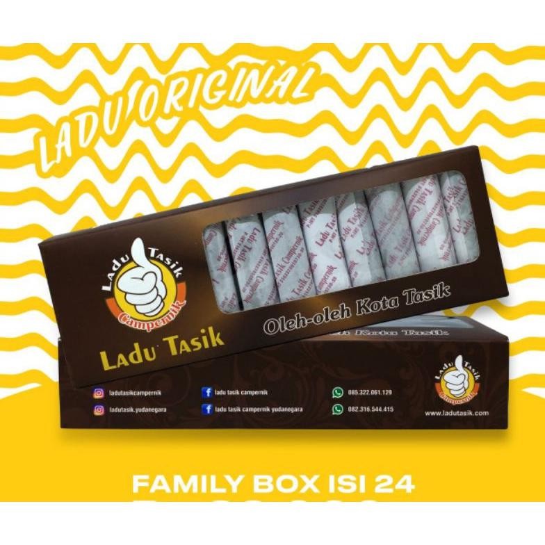 

Ladu Tasik Campernik ladu ketan hitam kue basah tradisional manis legit oleh-oleh khas Tasik FAMILY BOX (ISI 24) Nugi