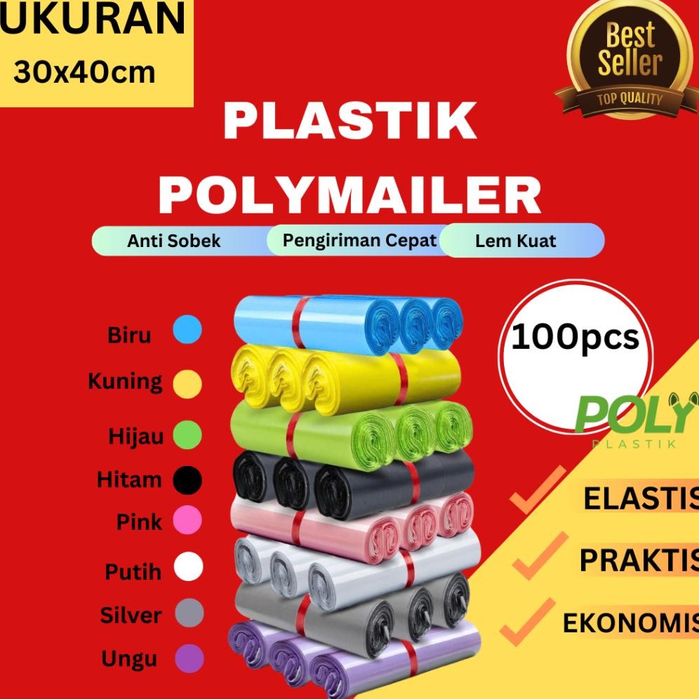 

Polymailer Plastik Packing Warna 30x40cm Isi 100Pcs Nugi