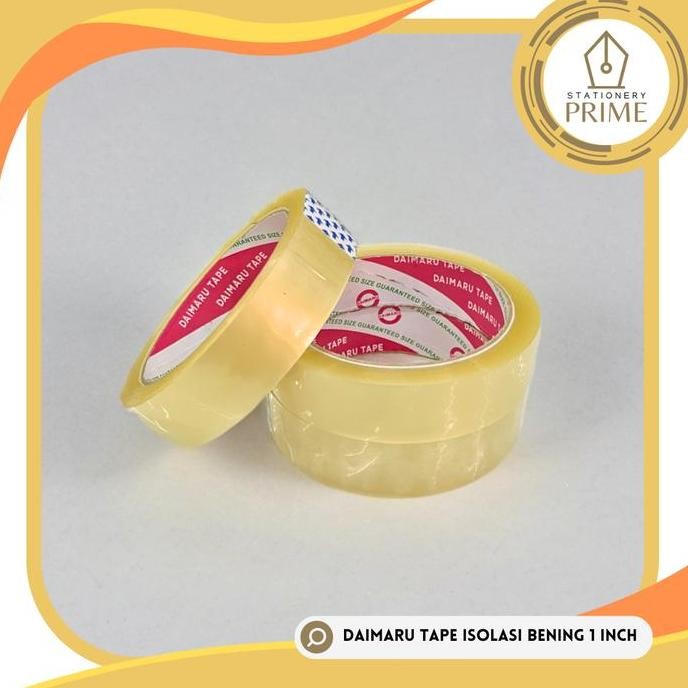 

Daimaru Tape Isolasi Selotip Bening 1 Inch 24Mm X 72 Yard [Piece]