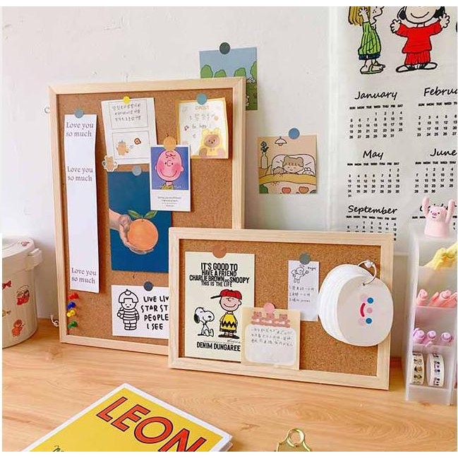 

Note Memo Board Shop papan gabus cork board Wood Wall Hanging Message Bulletin Board Frame Notice [julyforud]
