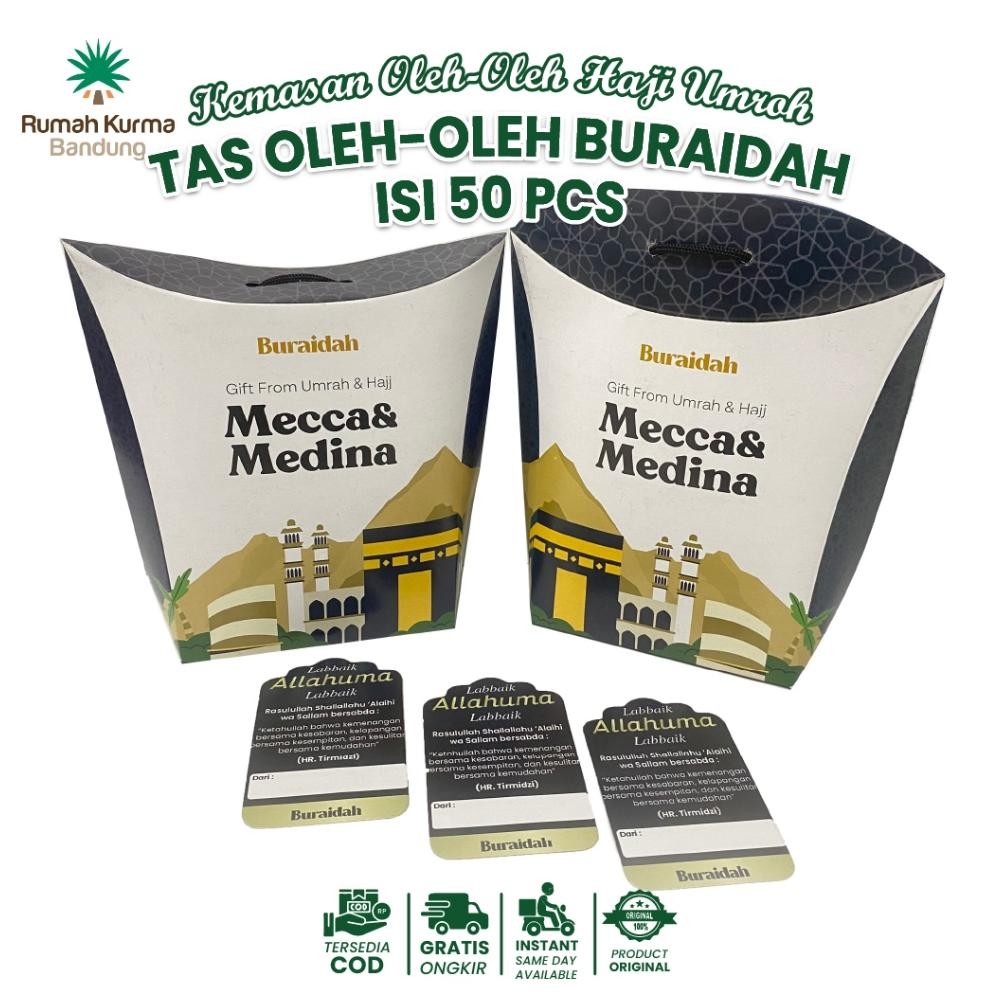 

Tas Box Oleh-Oleh Haji Umroh Murah isi 50 pcs / Paperbag Haji Nugi
