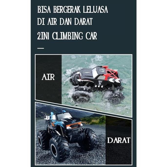 Rc Climbing Amphibious Car Monster Mainan Anak Mobil Remote Control