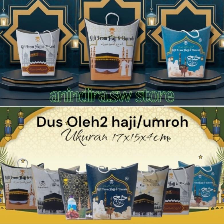 

50 Pcs Dus Jinjing Tali Goodie Bag Paketan Souvenir/Oleh Oleh Haji Dan Umroh P KB Nugi