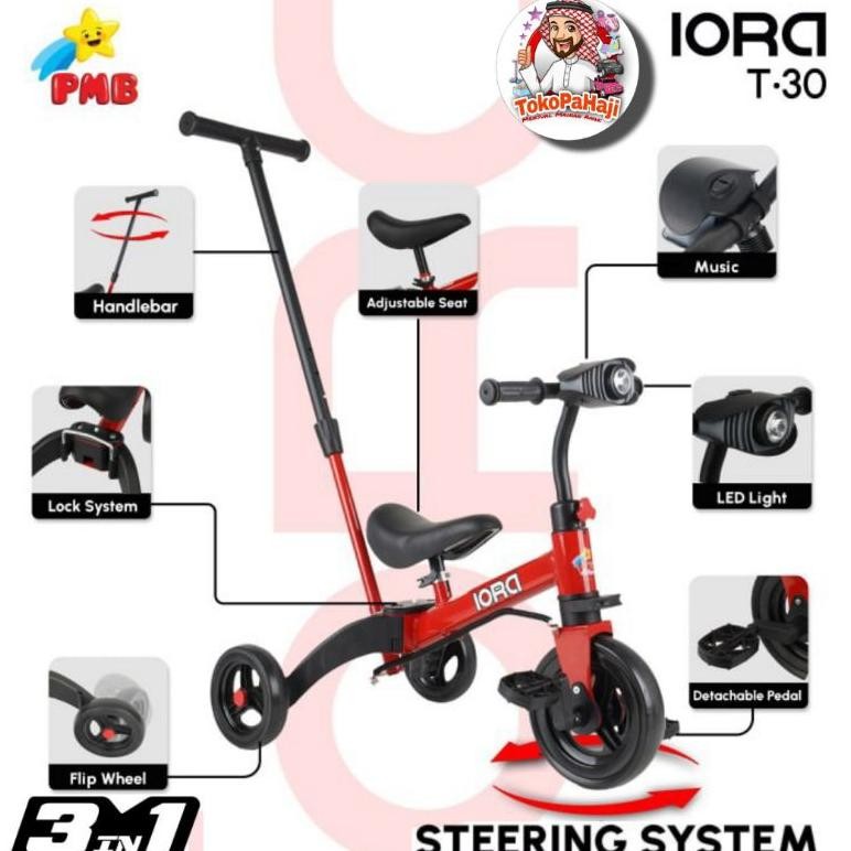 Terlaris Pushbike / Balance Bike 3 In 1 Pmb Nuwa T20-5, T20-7