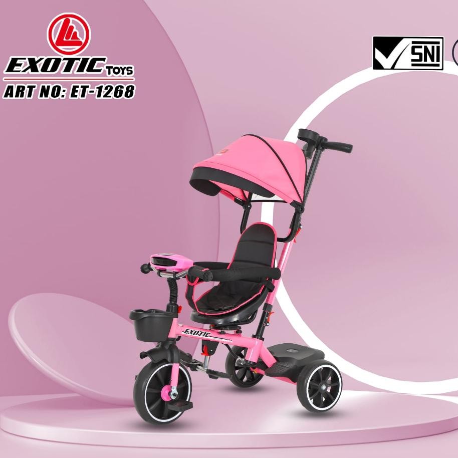 Terlaris Sepeda Roda Tiga Exotic Et1262 & Et1268 Musik Lampu