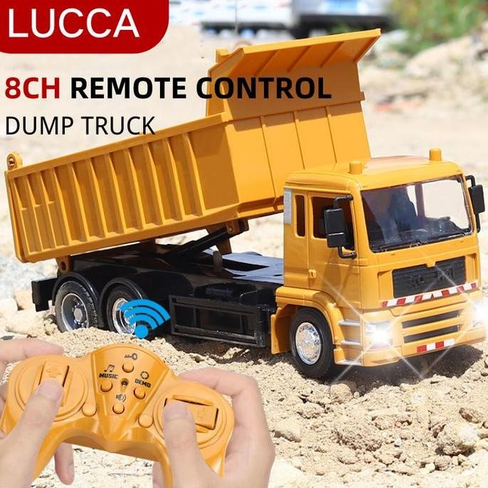 Lucca Mobil Remote Control Mobil RC Alat Berat Dump Truck Mainan Anak