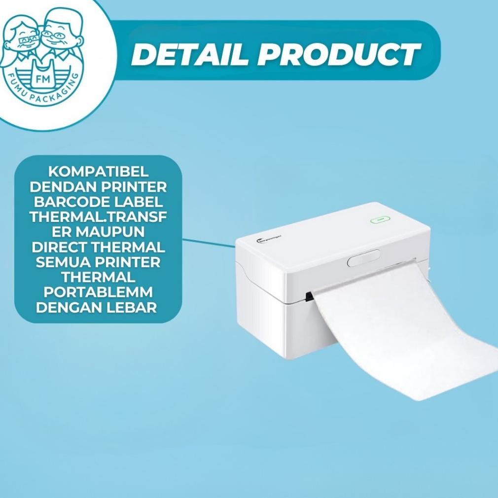 

Big Sale Label stiker Thermal 100x150mm Waterproof / Sticker Label Continuous / Label Kertas Isi 500pcs Tidak Luntur Lem Kuat Grosir