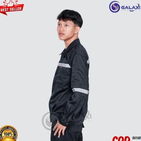 WEARPACK ATASAN / KEMEJA SAFETY ( HITAM polos )