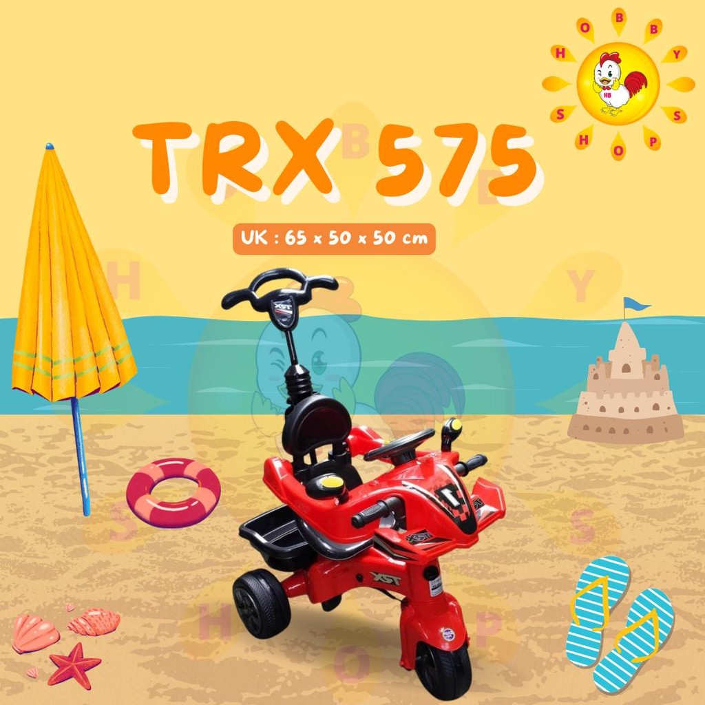 sepeda dorongan besi shp trx 575 sepeda anak bayi belajar duduk - sepeda anak dorongan besi - mainan