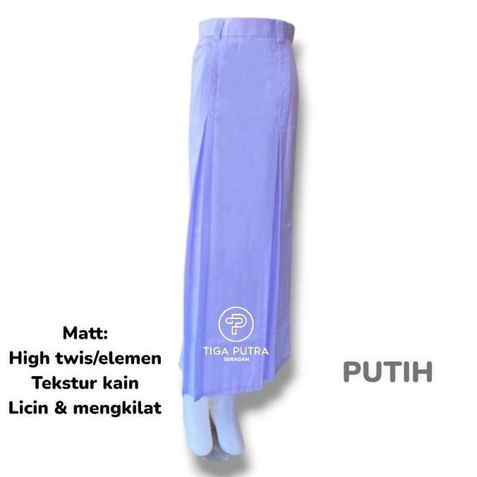 ROK SEKOLAH PANJANG REMPEL DUA / SPAN DUA SERAGAM SMP / SMA BAHAN KAIN HH TWIS HITAM COKLAT PUTIH BI