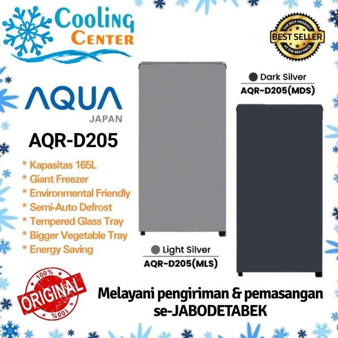 TERLARIS - AQUA KULKAS 1 PINTU AQR D205 / AQR D205 MLS / MDS