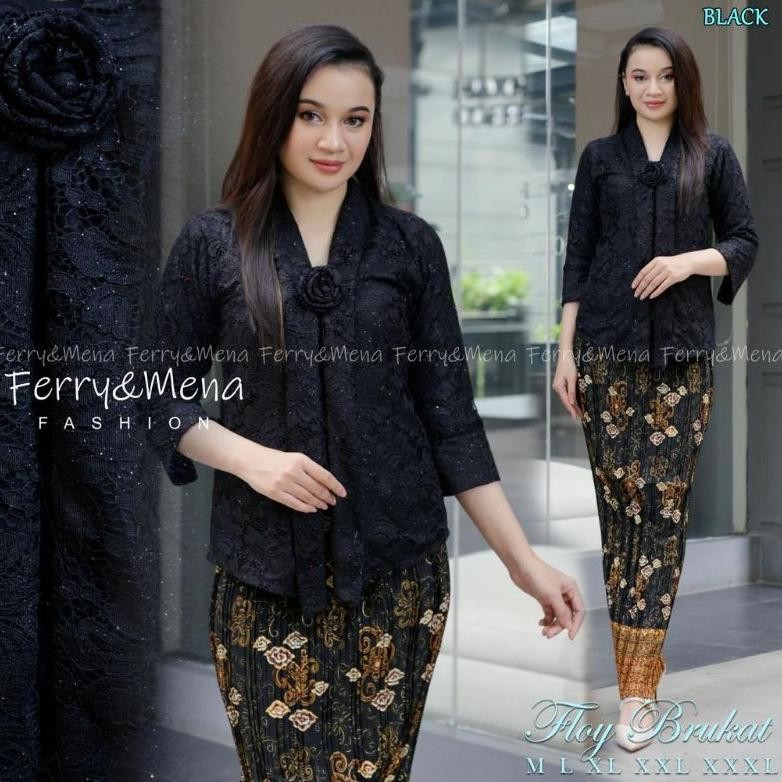 [kajirtjaya - ] ATASAN SAJA / KEBAYA FLOY BROKAT JUMBO LD 100 110 120 130 / KEBAYA KUTUBARU BROKAT B