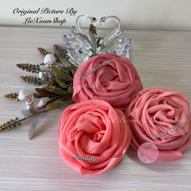 Terlaris Kerudung Paris Polos Kerudung Segiempat Murah ORI RED ROSE  