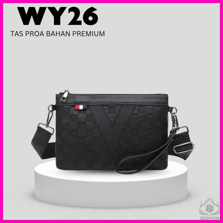 Ready Dompet Clutch Pria Wanita Terbaru Kulit Sintesis Waterproof Super Premium Import - Wy26
