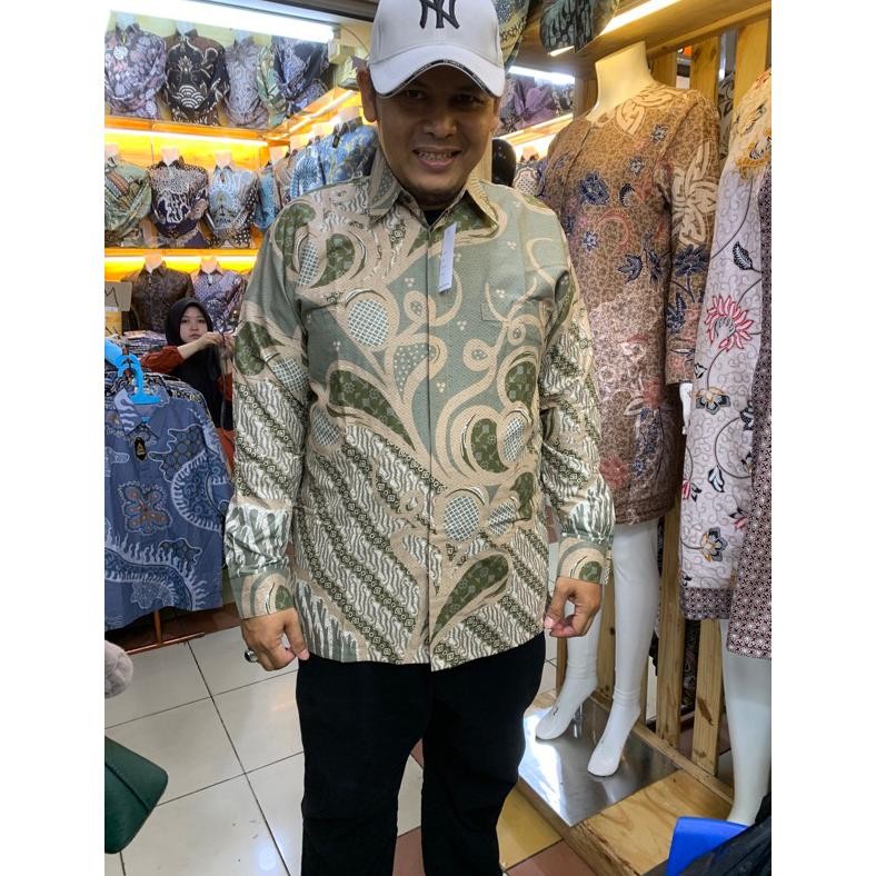 Terbaik HS Green ,Rok Plisket,,BATIK SUPER JUMBO,Batik couple ayah dan anak lapisan furing hero warn