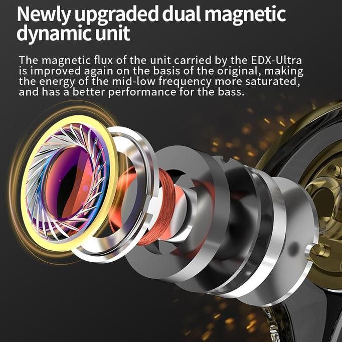 KZ EDX Ultra Basshead IEM Earphone Hifi with MIC Headphone Headset Handsfree