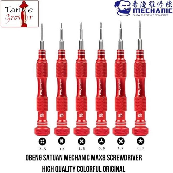 OBENG SATUAN MECHANIC HIGH QUALITY COLORFUL MAX8 Y0.6/*0.8/T2/+1.5/2.5