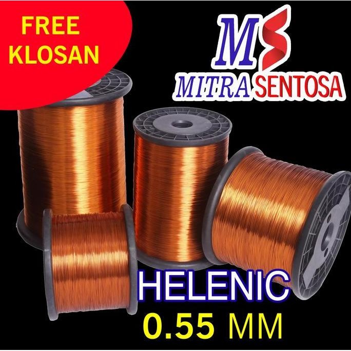 KAWAT TEMBAGA ENAMEL HELENIC 0.55 COPPER EMAIL DINAMO HELENIK 0,55