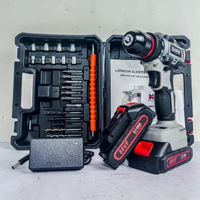 APR AP85+ Mesin Bor Cordless AP12+ AP21+ AP24+ AP85+ Baterai 10mm Kayu Besi Tembok