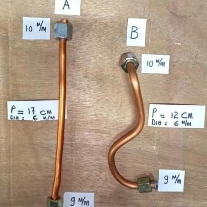 Pipa Tembaga Kompresor Direct/ Portable  Nepel 9mm x10mm VARIAN