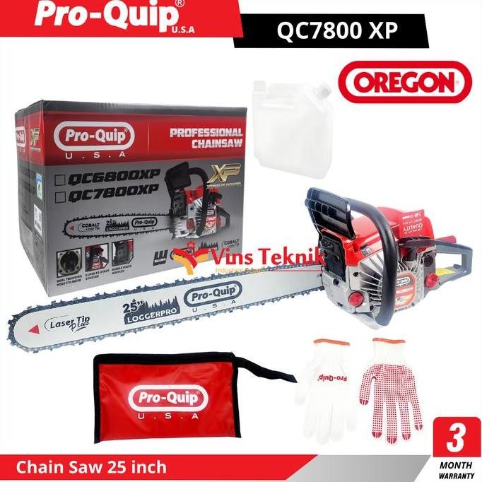 Gergaji kayu pohon chainsaw chain saw 25inch PROQUIP QC7800X QC 7800