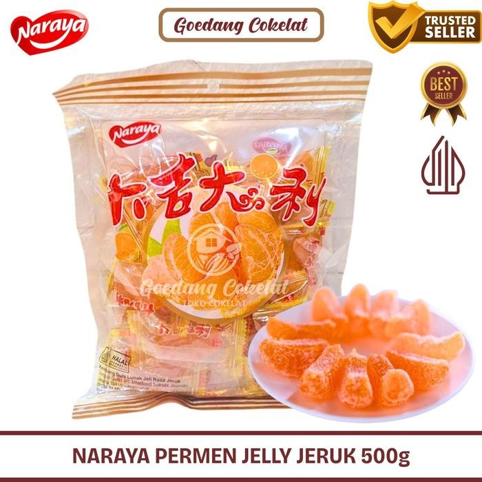 

New Naraya Jelly Jeruk Mandarin Orange Candy 500gr HALAL