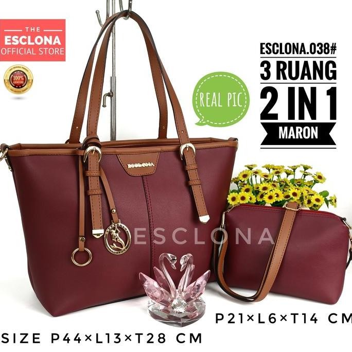 TAS WANITA TAS KERJA WANITA ESCLONA 38 TAS BAHU SHOULDER BAG SELEMPANG