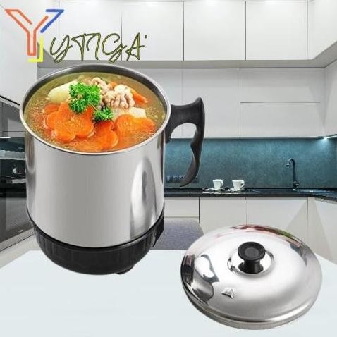 Original Gelas Pemanas Elektrik / Teko Mini Stainless 11-12CM Pemanas Air Serbaguna