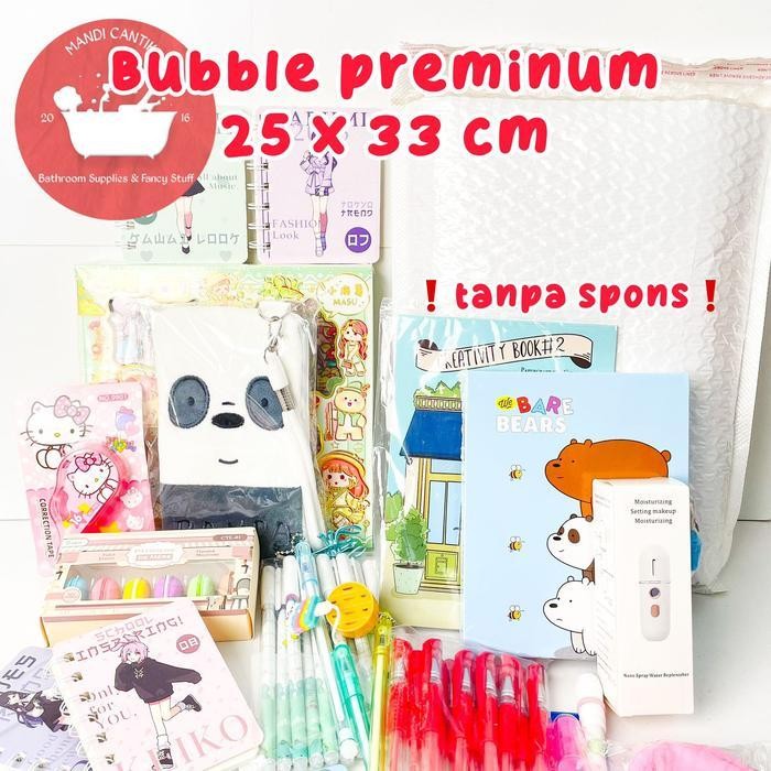 

(Tanpa Spons) Paket Alat Bubble Premium 25 X 33 Cm Mandicantik Isi Pulpen Pena Pen Alat Tulis Kantor Sekolah Reseller Sticker Correction Tape Kado Unik Hadiah Lucu Bisa Cod Terbaru Best Quality 100% Original
