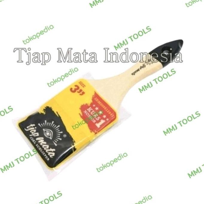 

Terlaris Kuas Cat Cap Mata 3" - Tjap Mata Kuas Cat 3" - Kuas Cat Bulu Putih Ready Stok