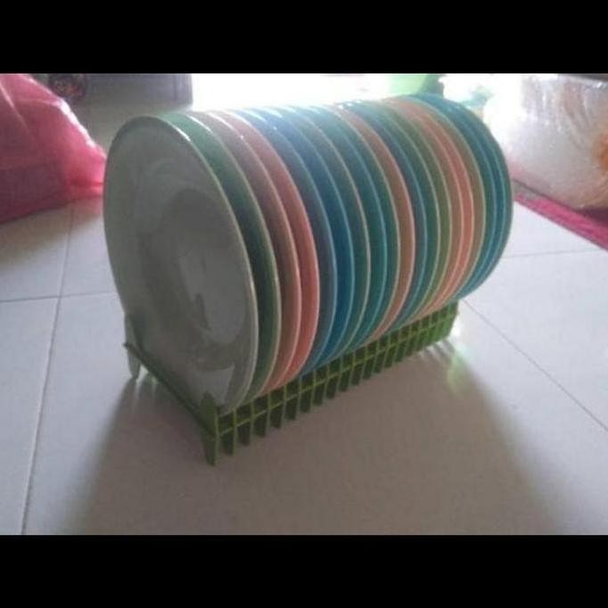 Rak CD/Rak Tatakan Piring Plastik isi 19 lubang/Rak Pengering Piring LM