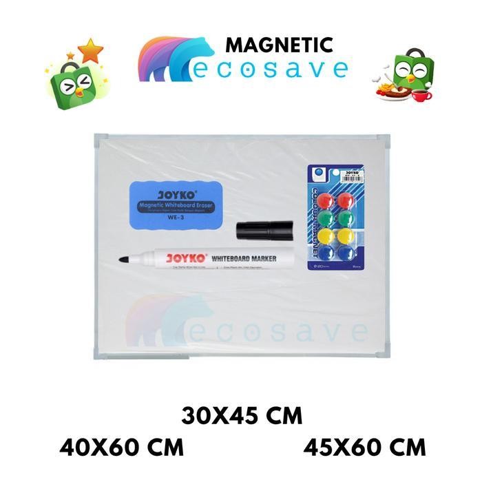 

White Board Sakana Ecosave 45X30 Cm - Papan Tulis Whiteboard 45 X 30Cm Kecil Anak Sekolah Tk Sd Belajar Terlaris Best Quality 100% Original