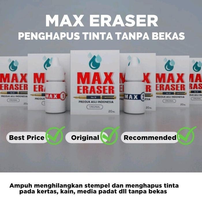 

Max Eraser Penghapus Tinta Dan Stempel Tanpa Bekas Spidol Bolpen Drawing Tip X Perlengkapan Sekolah Termurah Best Quality 100% Original
