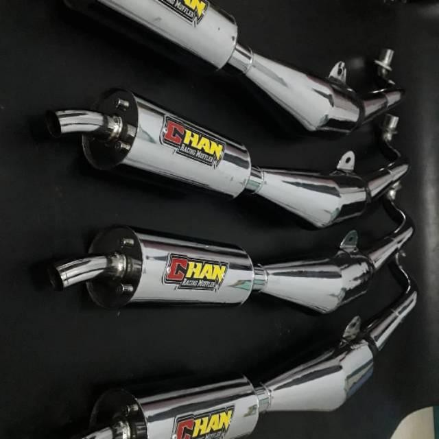 Knalpot Standar Racing F1Zr, F1, F1Z Full Chrome Tameng Chan Racing