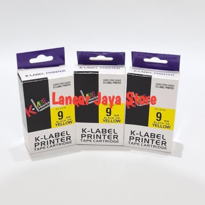 

Casio Ez-Label Printer Black Ink Yellow XR-9YW1/Label It Casio 9mm murah