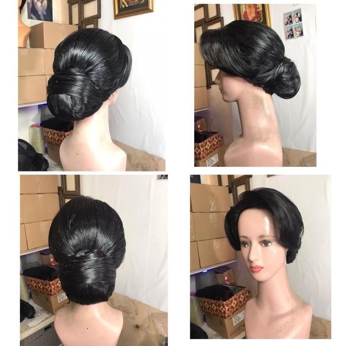 BARU  Wig sanggul full satu kepala model catalna